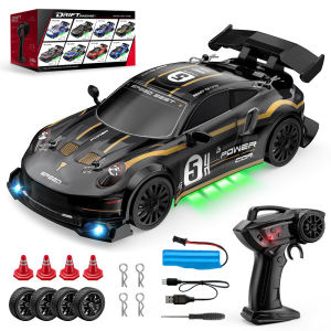 Professional RC 4WD Drift Remote Control 1:24 Scale Throttle with Lights Racing Remote Control Boys Toy Racing Car