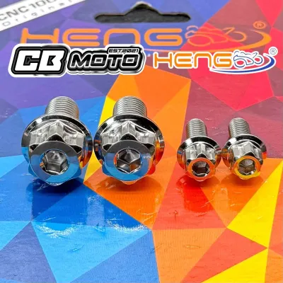 HENG / SC SIAM FRONT CALIPER BOLTS & WIRE BOLTS FOR XMAX 300 NMAX / AEROX CNC TITANIUM CONCAVE