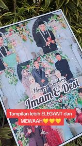 Kado/Hadiah Desain Cetak Foto Frame FIBER BLOCK Big Size 30x40 untuk Lamaran Pernikahan Ulang Tahun Wisuda CF FB3