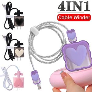 Cartoon Charger Protector Cute Charge Cover Cable Protector for IPhone 18W 20W Fast Charger Protection Cover