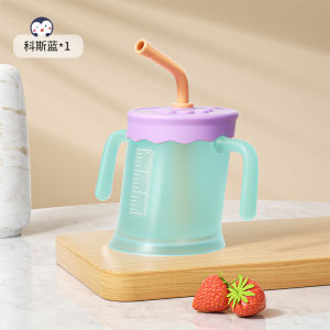 Baby Straw Water Cup Milk Drinking Straight Cup for Toddlers 1-3 Years Old Kindergarten Learning to Drink Milk Bottle