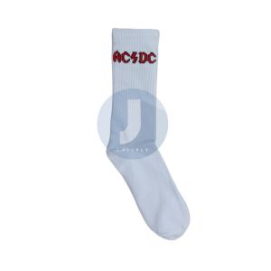 kaos kaki oldschool / kaos kaki motif / kaos kaki skate / acdc putih panjang