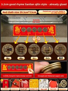 Creative Five Emperor Coins Door Threshold Decorative Ornaments for Safety And Luck Assurance under the Door Stone Decoration