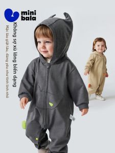 MINI BALA | Cute Hooded Denim Romper 26 Autumn