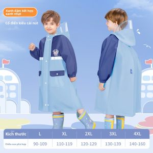 WEICHENGNEI | Áo Mưa Chống Thấm cho Học Sinh Tiểu Học có Túi Đựng Ba Lô Lớn