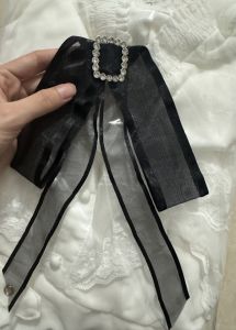 ชุดเดรสแขนสั้นสไตล์เจ้าหญิง Rojita ผ้าโปร่งลายลูกไม้สองชั้นพร้อมเข็มกลัดแขนกุดสำหรับฤดูใบไม้ผลิและฤดูร้อน