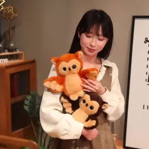 22cm Fluff Owl Plush Round Eyes Suffed Fullfil Soft Animal Pillow Zoo Souvenir Home Decro