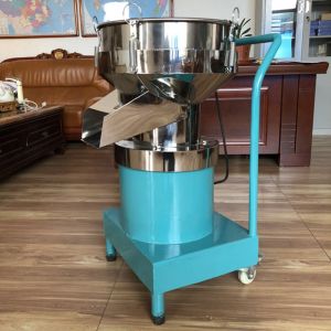 Small Electric Stainless Steel Vibrating Screen Powder Coating Spray Paint Bean Paste Filter Machine Flour Screening Device