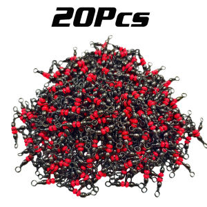 Limnoid 20Pcs Fishing Connector Tool T Shaped ThreeWay Swivel 360 Degree Rotation Twist Swivel Ring Fishing Tackle Accessories