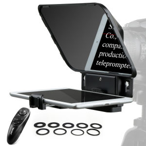 Desview T3 Teleprompter for Camera & Smartphone - Supports iPad/Tablet up to 10" - Beam Splitter Glass with Bluetooth Remote - Wide Angle Support for YouTube TikTok & Live Streaming
