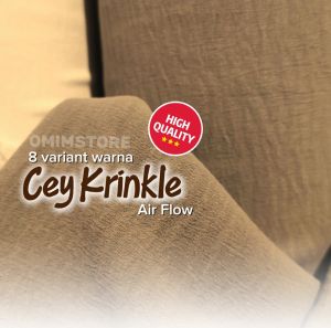 Kain Cey Crinkle Air flow eceran per ½ meter bahan gamis dress kerudung tunik rok blazer dna lainnya