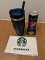 Starbucks Stainless Steel STANLEY Blue Silver Meteor Cold Cup 16 oz.. 