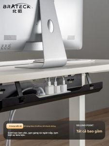 Brateck | Under Desk Electric Adjustable Wire Organizer
