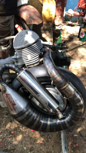 KNALPOT VESPA SMALLFRAME MODEL LUMACA PLAT GALVANIS