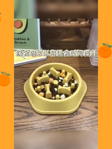 ชามให้อาหารสัตว์เลี้ยงแบบช้า ช่วยย่อย หลายสีสัน ปลอดภัย ทนทาน