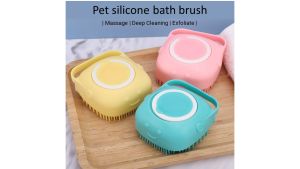 【READY-STOCK】Pet silicone bath brush/soft massage brush for dogs and cats 宠物硅胶洗澡刷 狗狗猫咪柔软按摩刷去浮毛狗梳子