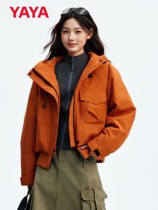 YAYA | New Hooded Stylish Casual Windproof Warm Workwear Down Jacket