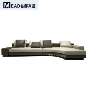 Modern Simple Luxury Corner Sofa Living Room Wooden Frame Artistic Pattern Italian Style L-Shaped Couch for Adults in Guangdong