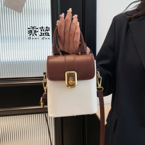 Chic Blue Womens Handbag 2025 New Summer Crossbody Phone Bag Quality Texture Small Square Bag Single Shoulder Bucket Shape
