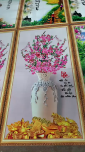 Tranh gạch 3d cây mai vàng - DCN90