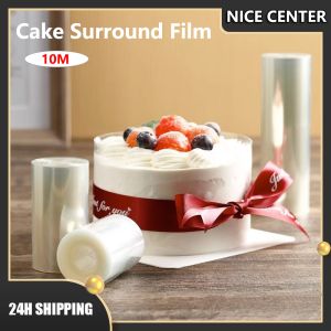 8/10cm 10M Cake Surround Film Transparent Cake Collar Kitchen Acetate Roll Cake Collar For Chocolate Mousse Cake Decoration