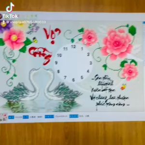 Tranh đính đá VỢ CHỒNG 75x50cm đã đính yn5398