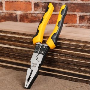 Deli Linesman Multifungsi Pliers/Tang Kombinasi Multifungsi 8.5 inch Chrome vanadium steel+PVC Handle DL100008 /Alat Perkakas