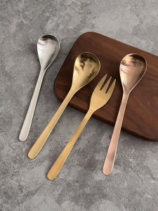 Thìa Ăn Sáng Bằng Thép Không Gỉ 304 Màu Vàng Sáng Tạo Dễ Thương Dùng Trong Gia Đình Thìa Ăn Súp Nhỏ Xinh Đẹp Thiết Kế Sáng Tạo