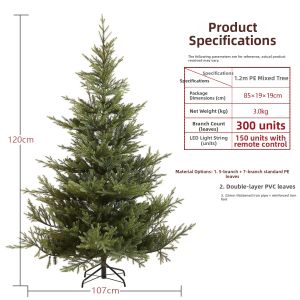 Home Nordic Dense Spruce Christmas Tree Decor Set