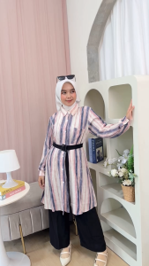 AYUNI SET LONG VOL. 6 - Setelan Celana Crinkel Motif Mix Polos Busui Friendly & Wudhu Friendly