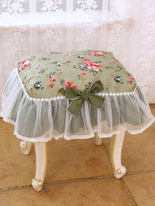 Luxurious Lace Oxford Cloth Dust Cover Small Tablecloth Chair Pad Bench Cover Bedside Table Cover Country Style Home Fabric
