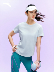 ANTA | Áo thun nhanh khô tay ngắn eo ôm thoáng khí dành cho nữ