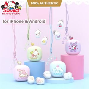 100% Authentic Sanrio Wireless Bluetooth Earphone Kuromi HIFI Sound Earphones with mic Original High Quality Sports Headset Noise Cancellation TWS Wireless Earbuds for IOS Android Phone Birthday Gift JS-0103