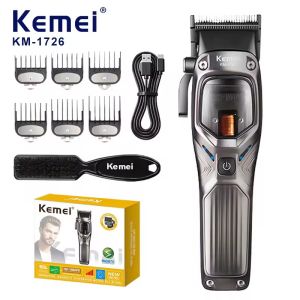 Kemei | KEMEI 1726 Professional Hair Clipper with DLC Blade 12W 10000RPM Magnetic Vector Motor Hair Cutting Machine for Men Barber