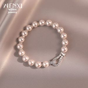 WENXI | French Mantar Rose Pearl Bracelet