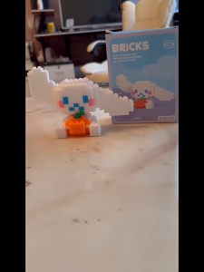 Blok Binaan 三丽鸥积木益智玩具 Sanrio Building Block 库洛米创意卡通公仔儿童益智拼装小颗粒玩具模型 Cute Kuromi Bricks Toy Figure Kid