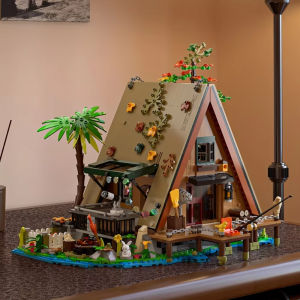 1486PCS / 1108PCS Forest House building blocks with LED light Tree Cabin Display Bricks Set Kit for Nature Lovers Adults Kids