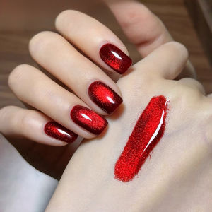 ยาทาเล็บเจล SHAKA Autumn Advanced Versatile Goose Blood Cat Eye 1 ชิ้น รุ่นปี 2025 สีขาวแดงประกายมุก สำหรับตกแต่งเล็บ