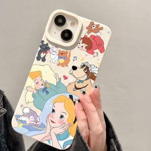 For iPhone 14 Pro max Disney princess Alice ins Trendy shell 13 12 11 15 8plus 7plus iPhone Case XR X Xs Max 11pro