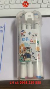 Bút màu Marker gốc nước hai đầu 12/24/36/48/60 màu Cao Cấp Màu Sắc Tươi Sáng họa cụ tô màu dạ vẽ tranh anime HT92