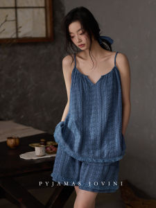 Cotton Gauze Infant Cotton Pajama Set With Padding and Anti-Nipple Protrusion Female Summer
