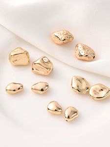 ลูกปัดทรงไม่สมมาตร DIY ทำมือ 14K ลูกปัดหู สร้อยข้อมือ อุปกรณ์ทำเครื่องประดับ เครื่องประดับแฟชั่นใหม่ล่าสุด