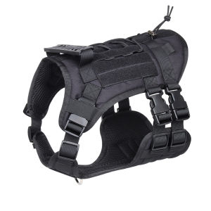 Adjustable Tactical Dog Harness Vest With Hand Military Dog Harness for Heavy Duty Big Dog Strong