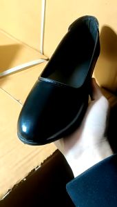 Kilala Womens Black Fashion Office Wedge Soft Leather Mid-Heel Student Shoes 35-40