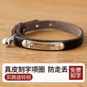 Customizable Pet Name Necklace Cat Bell Anti-Lost Collar for Small Dogs And Cats Personalized Engraved ID Tag Pet Accessories
