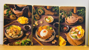 (HÌNH THẬT) Tranh treo tường món chay trang trí decor quán nhà hàng ăn uống kèm đinh