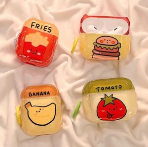 Jellycat Fries เคส AirPods Burger สำหรับ AirPods 1 2 3 4 AirPods Pro เอียร์บัดไร้สายหูฟังบลูทูธหูฟังหูฟังสวมศีรษะกรอบป้องกันการตก