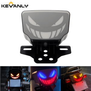 KEVANLY | Devils Smile Style Motorcycle Rear Lights LED Brake Light ATV Tail Light UTV Stop Turn Signal Direction Indicator Blinker 12V