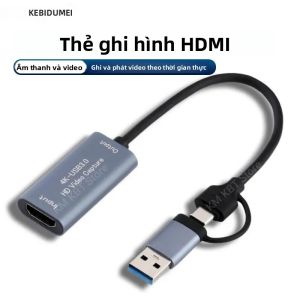 Thẻ Ghi Hình Video 4K USB 3.0 HDMI Sang USB/Type-C Thiết Bị Ghi Hình Game Cho Switch Xbox PS4/5 Phát Trực Tiếp Thu Âm Thanh