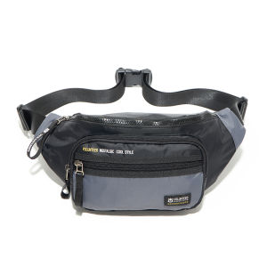 VOLUNTEER | Mens Multi-Layer Oxford Cloth Crossbody Chest Bag Fashionable Mid-Aged Backpack Casual Style Zipper Closure Soft Shoulder Bag